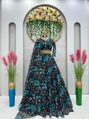 Beautiful Organza Silk Digital Printed Lehenga Choli