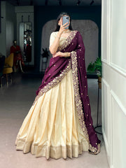 Festive Special Poly Kotha Printed Work Lehenga Choli