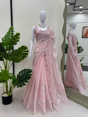 Pretty Pink Jimmy Choo Beautiful Designer Saree
