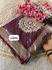 Beautiful Jaipuri Gota patti Work Saree