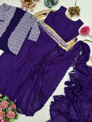 Effortlessly Elegant Chinnon Silk Ready To Were Saree