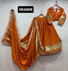 Festive Special Modal Gajji Silk Lagadi Patta With Gotta Work Lehenga Choli