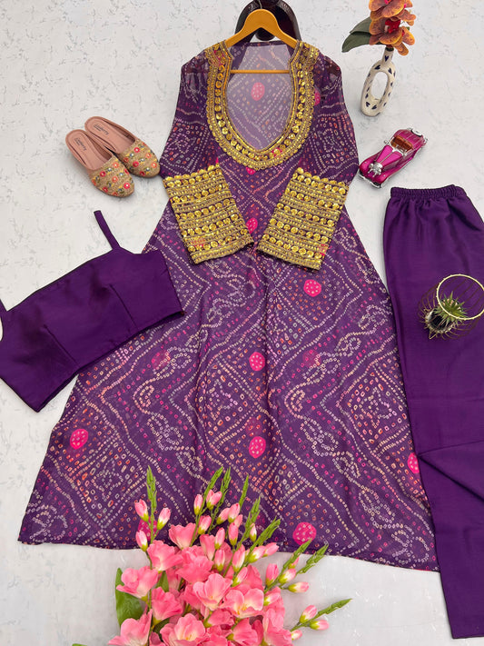Designer Party-wear Georgette With Digital Prints Dress