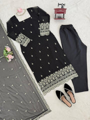 Festive Special Georgette Embroidery Work Suit