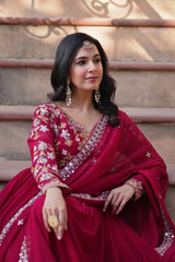 Party-wear Blooming With Embroidery Zari Sequins Work Gown