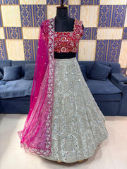 Party-wear Georgette Embroidery Sequence Work Lehenga Choli
