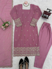 Festive Special Georgette Embroidery Work Suit