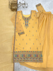 Attritive Pure Soft crunchy Silk Embroidery Work Salwar Suit