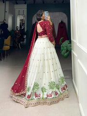 Charming Georgette Sequence & Thread Embroidery Work Lehenga Choli