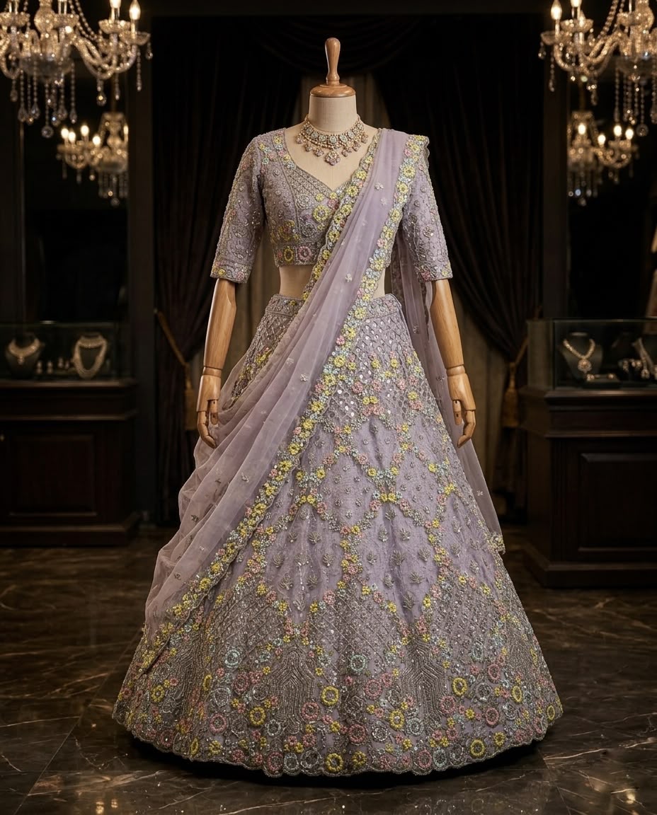 Beautiful Trending Butterfly Net Embroidery Sequence Work Lehenga Choli