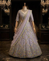 Beautiful Trending Butterfly Net Embroidery Sequence Work Lehenga Choli