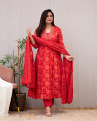 Stylish Hand Block Printed Comfort Dress