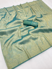 Traditional Kanjivaram Silk All-Over Zari Weaving Saree
