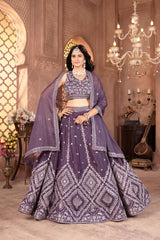 Bridal Special Georgette Embroidery & Sequence Work Lehenga Choli