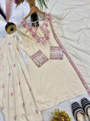 Designer Party-Wear Rayon Cotton Silk Salwar Suit