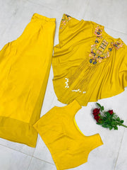 Stylish Air Tex Chinon Sequence Embroidery Work Co-ord Set