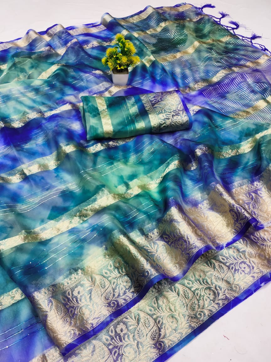 Beautiful Pure Organza Silk Saree