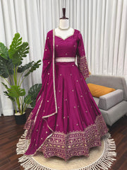 Festival Special Japan Satin Thread With Sequence Work Lehenga Choli