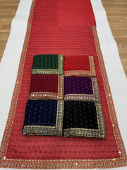 Bollywood Blockbuster Georgette Embroidery Work Saree