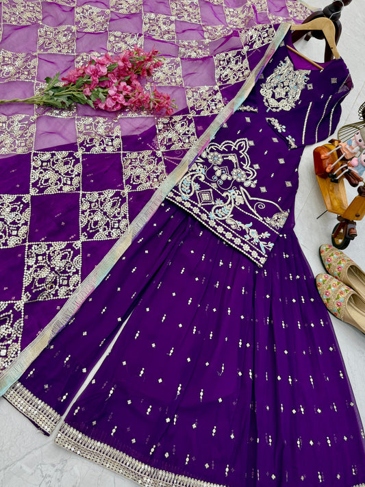 Wedding Wear Embroidery Sequence  Work Salwar Suit
