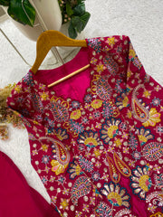 Trendy Georgette Sequence Embroidery Work Co-ord Set