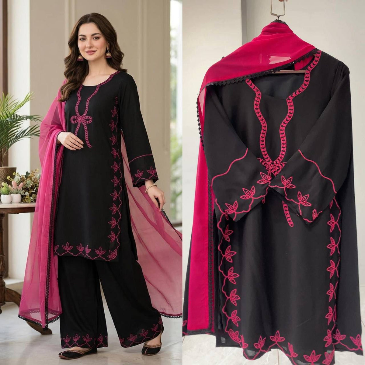 Beautiful Rayon Embroidery Work Pakistani Suit