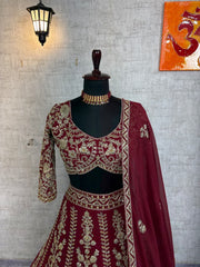 Festival Special Georgette Embroidery Sequence With Real Mirror Work Lehenga Choli
