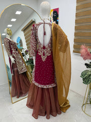 Party-wear Georgette Sequence Georgette Work Suit