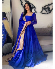 Beautiful Festive Special Georgette Ruffle Style Anarkali Gown