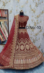 Designer Zarkan work Diamond Work Heavy Bridal Lehenga Choli