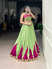 Navratri Special Pure Rayon Shining Garba Nights Lehenga Choli