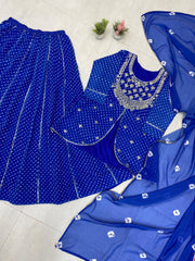 Beautiful Georgette Printed Big Fliar Lehenga Choli