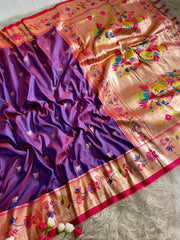 Tradition With Our Lotus Soft Silk Paithani Saree