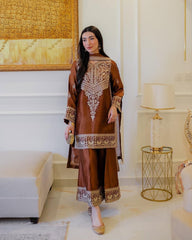 Party-wear Crepe Designer Sharara Suit