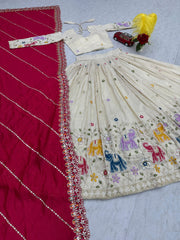 Beautiful Pure Tissue Silk Thread & Sequence Work Lehenga Choli