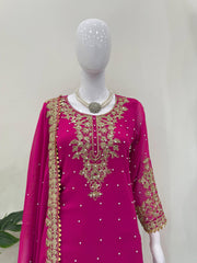 Festive Special Georgette Coding With Sequence Work Sharara Suit