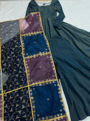 Elegance roman Simmer Silk Work Gown