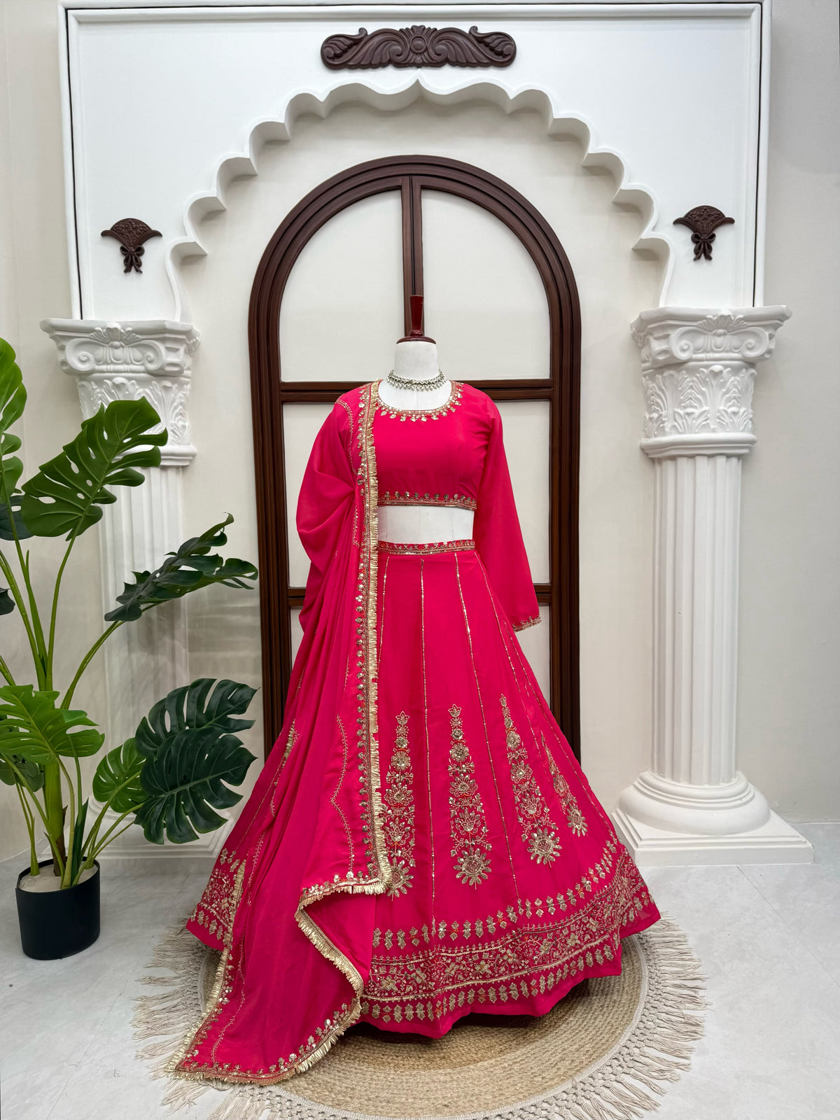 Festive Special Chinnon Silk Sequence Work Lehenga Choli
