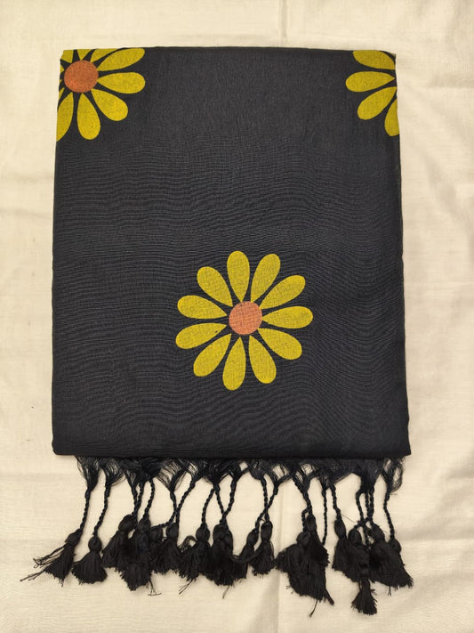 Beautiful Khadi Cotton Handlooms Printed Saree