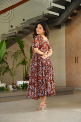 Stylish Women's Fully Flair Georgette With Printed Gown
