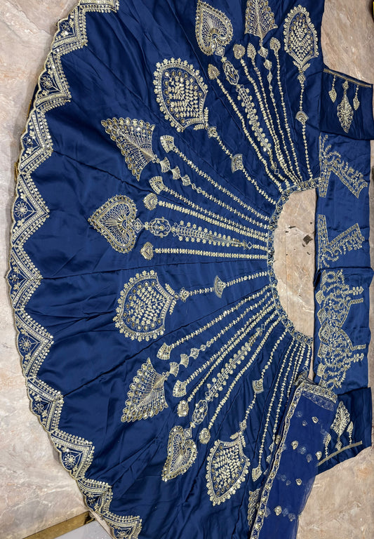 Beautiful Diamond Silk Coding Embroidery & Sequence Work Lehenga Choli