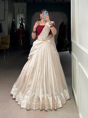 South Indian Traditional  Pattu Lehenga Half Saree