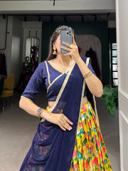 Beautiful Festive Special Mysore Silk Pichwai Print With Zari Weaving Lehenga Choli