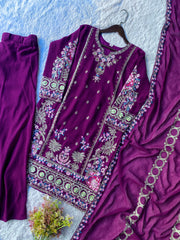 Party-wear Georgette Sequence Embroidery Work Suit