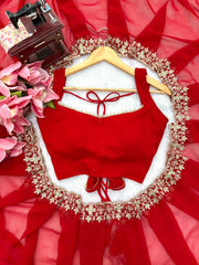 Party-wear Georgette Thread With Sequence Work Saree