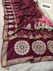 Beautiful Jaipuri Gota patti Work Saree
