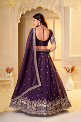 Festive Special Crunchy Silk Embroidery Zari & Sequence Beads Work Lehenga Choli
