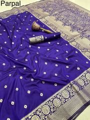Beautiful Banarasi Silk Gold Zari Weaving Saree
