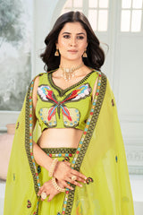 Beautiful Butterfly Designer Georgette Embroidery & Sequence Work Lehenga Choli
