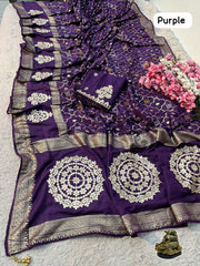 Beautiful Dola Viscose Weaving Rich Look Saree
